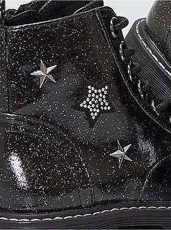 Stivaletti stile ranger lucidi con paillettes - Kiabi