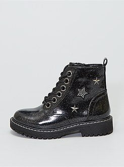 Stivaletti stile ranger lucidi con paillettes - Kiabi