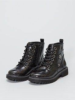 Stivaletti stile ranger lucidi con paillettes - Kiabi