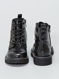 Stivaletti stile ranger lucidi con paillettes - Kiabi