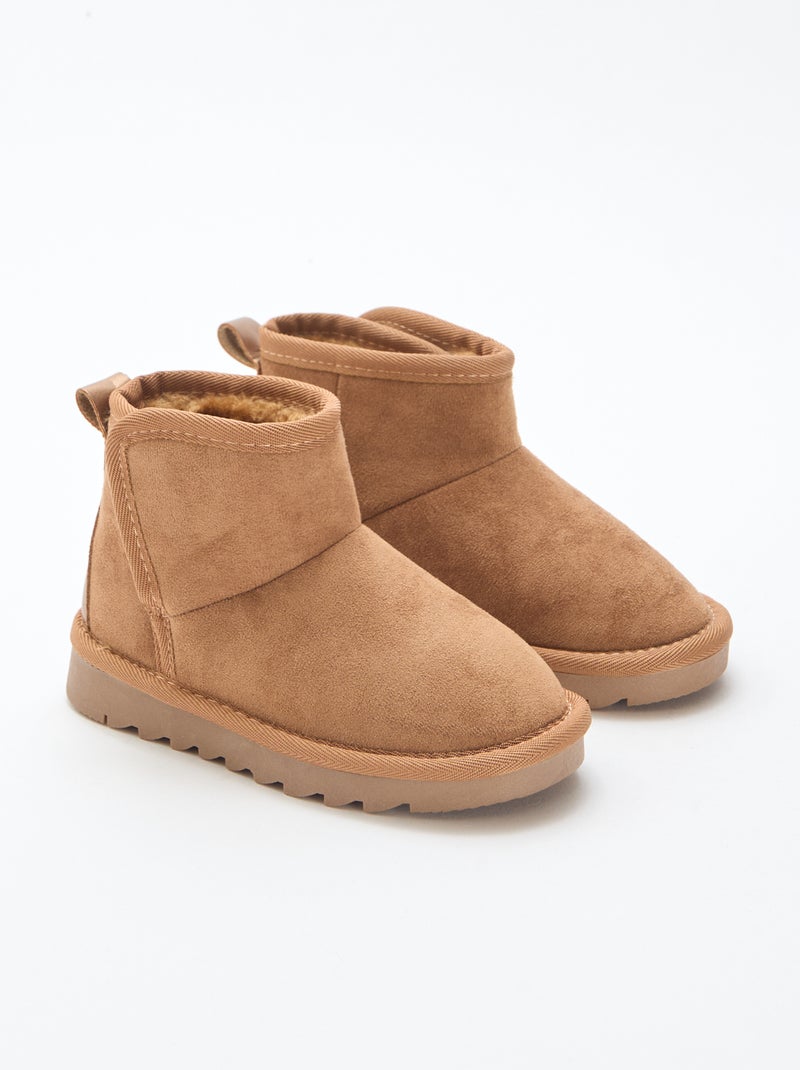 Stivaletti stile svedese in nabuk Marrone Bambina Kiabi