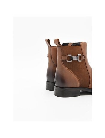Stivaletto basso materiale sintetico purapiel