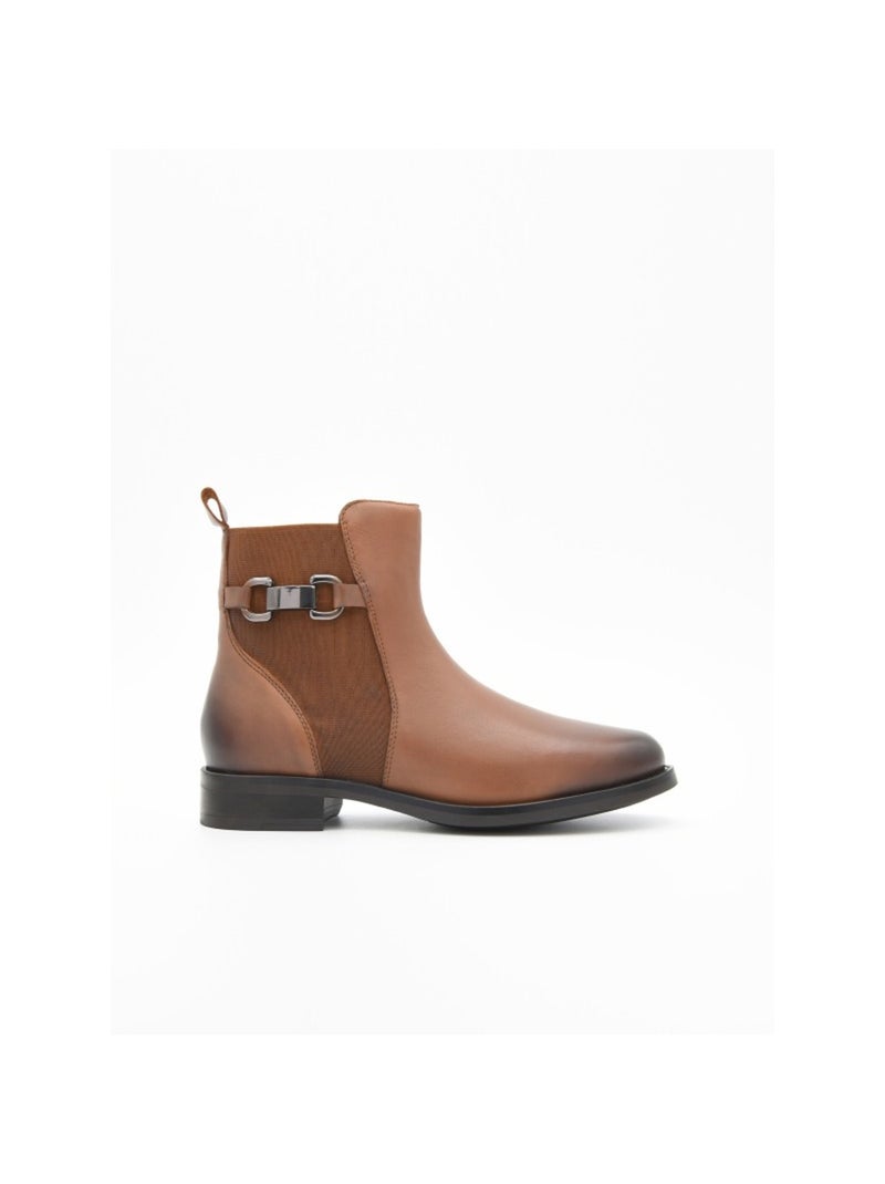 Stivaletto basso materiale sintetico purapiel Marrone - Kiabi