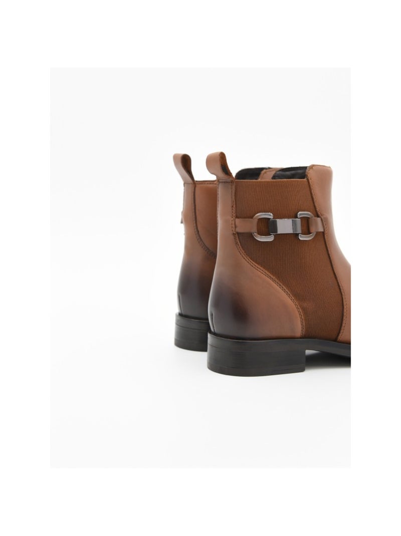Stivaletto basso materiale sintetico purapiel Marrone - Kiabi