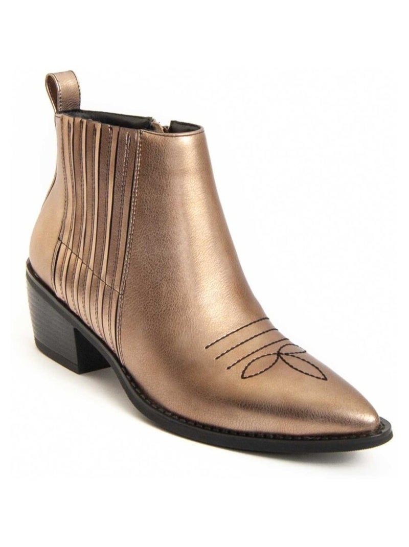 Stivaletto Con Tacco Materiale Sintetico E Tessile Montevita Dorato/Oro - Kiabi