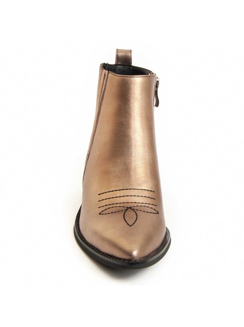 Stivaletto Con Tacco Materiale Sintetico E Tessile Montevita Dorato/Oro - Kiabi