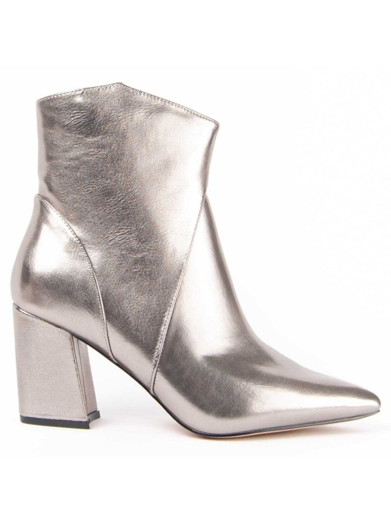 Stivaletto Con Tacco Materiale Sintetico E Tessile Montevita Grigio - Kiabi