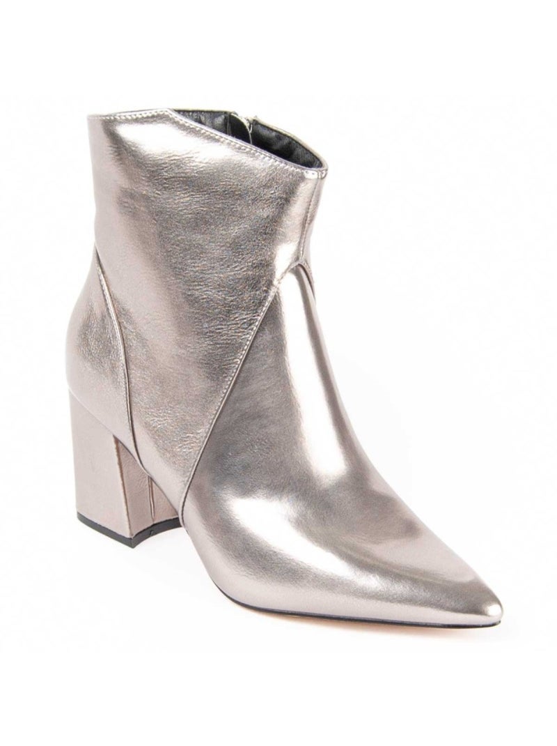 Stivaletto Con Tacco Materiale Sintetico E Tessile Montevita Grigio - Kiabi