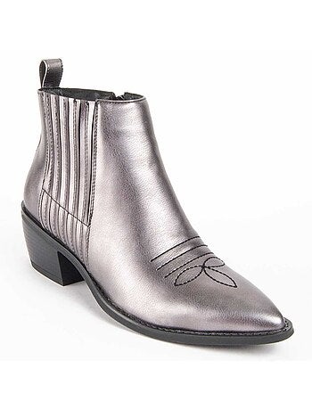 Stivaletto Con Tacco Materiale Sintetico E Tessile Montevita