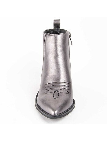 Stivaletto Con Tacco Materiale Sintetico E Tessile Montevita