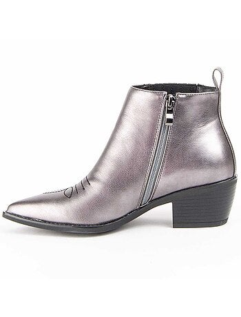 Stivaletto Con Tacco Materiale Sintetico E Tessile Montevita