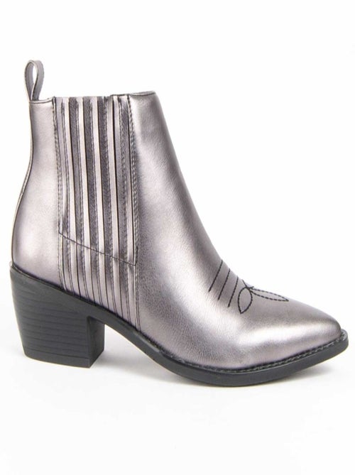 Stivaletto Con Tacco Materiale Sintetico E Tessile Montevita - Kiabi