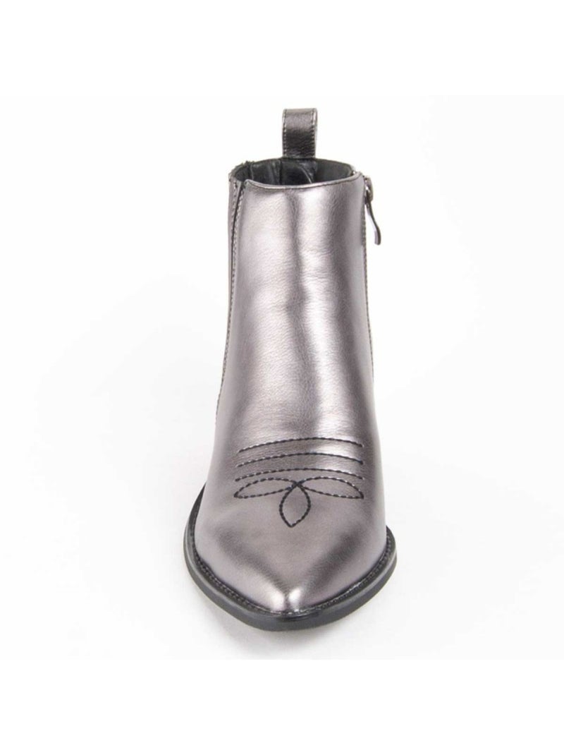 Stivaletto Con Tacco Materiale Sintetico E Tessile Montevita Grigio - Kiabi