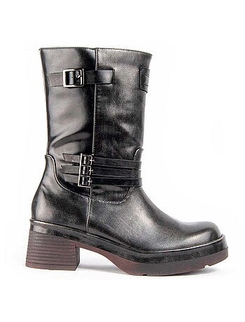 Stivaletto Con Tacco Materiale Sintetico E Tessile Montevita