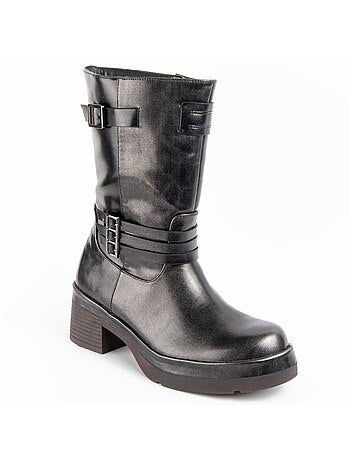 Stivaletto Con Tacco Materiale Sintetico E Tessile Montevita