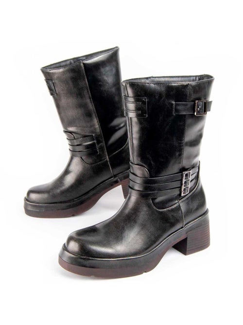 Stivaletto Con Tacco Materiale Sintetico E Tessile Montevita - Kiabi