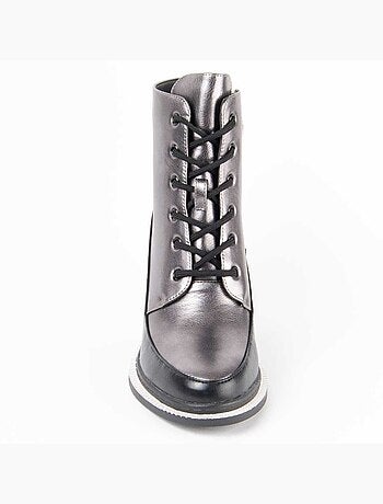 Stivaletto Con Tacco Materiale Sintetico E Tessile Montevita