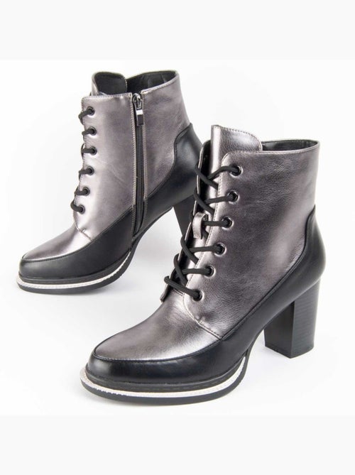 Stivaletto Con Tacco Materiale Sintetico E Tessile Montevita - Kiabi