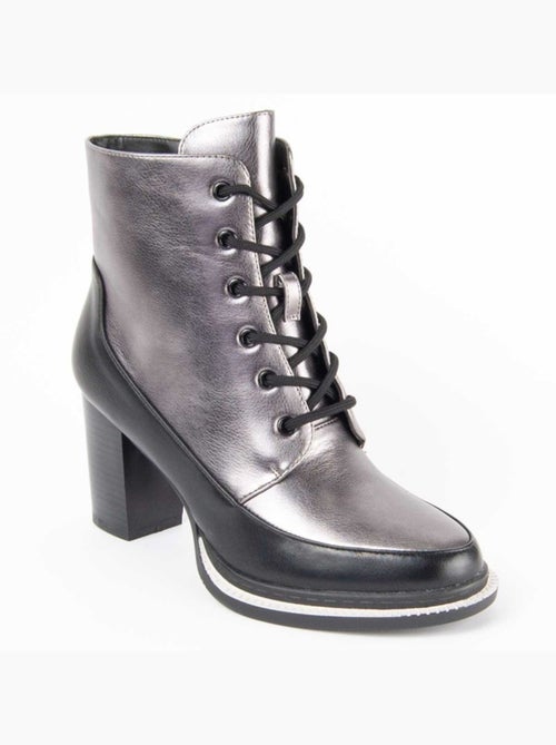 Stivaletto Con Tacco Materiale Sintetico E Tessile Montevita - Kiabi