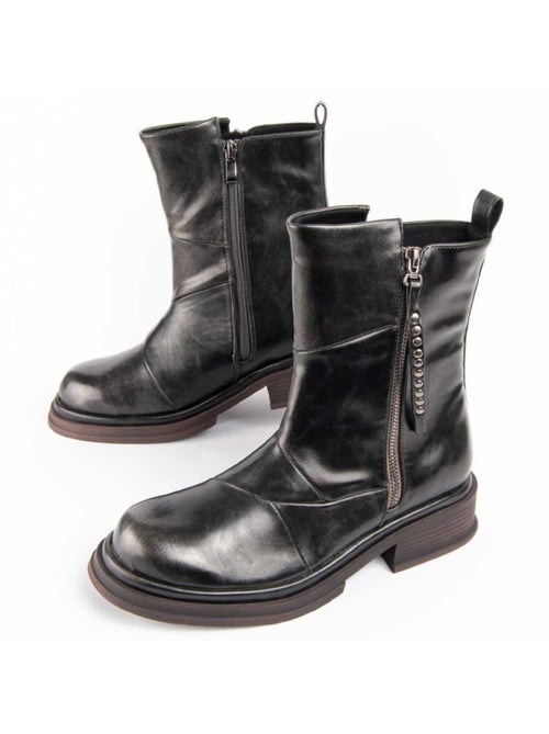 Stivaletto Con Tacco Materiale Sintetico E Tessile Montevita - Kiabi