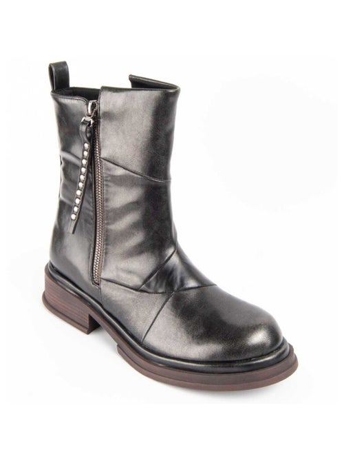 Stivaletto Con Tacco Materiale Sintetico E Tessile Montevita - Kiabi