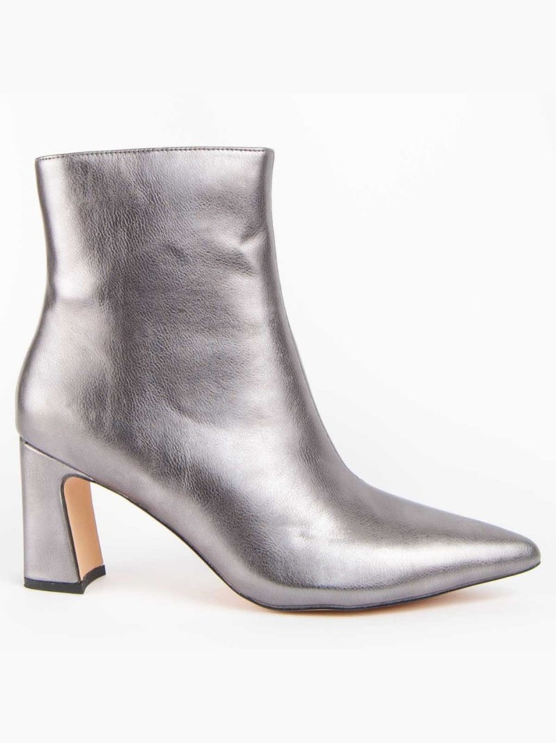 Stivaletto Con Tacco Materiale Sintetico E Tessile Montevita Grigio - Kiabi