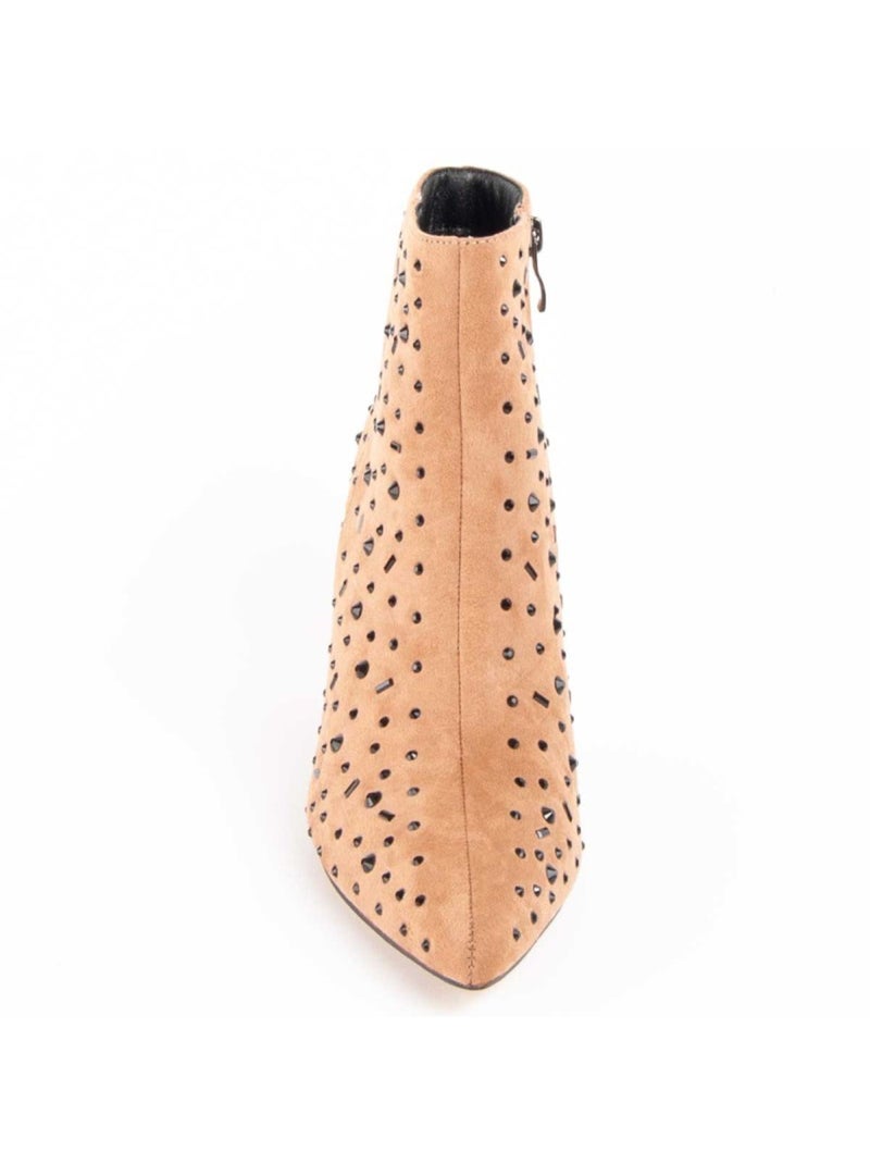 Stivaletto Con Tacco Materiale Sintetico E Tessile Montevita Marrone - Kiabi