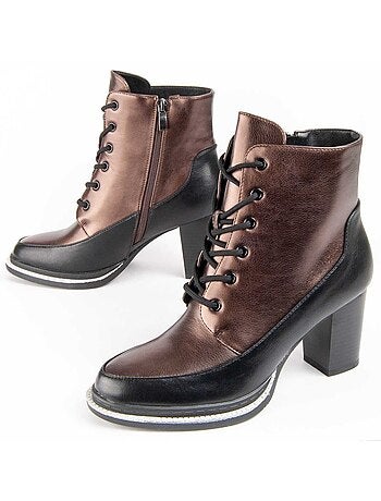 Stivaletto Con Tacco Materiale Sintetico E Tessile Montevita