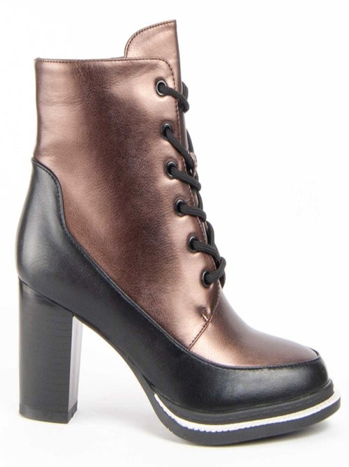 Stivaletto Con Tacco Materiale Sintetico E Tessile Montevita - Kiabi