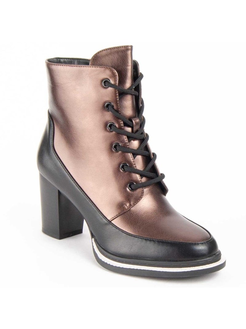 Stivaletto Con Tacco Materiale Sintetico E Tessile Montevita Marrone - Kiabi
