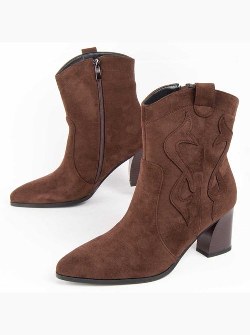 Stivaletto Con Tacco Materiale Sintetico E Tessile Montevita - Kiabi