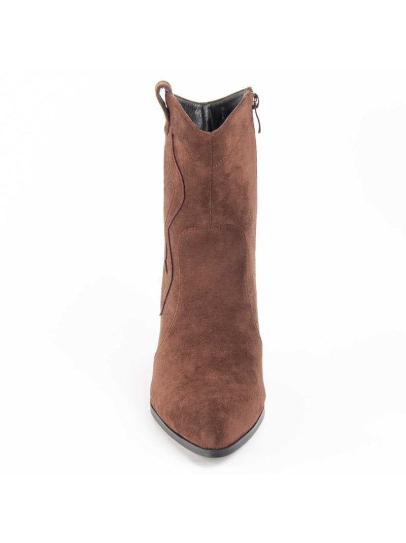 Stivaletto Con Tacco Materiale Sintetico E Tessile Montevita Marrone - Kiabi