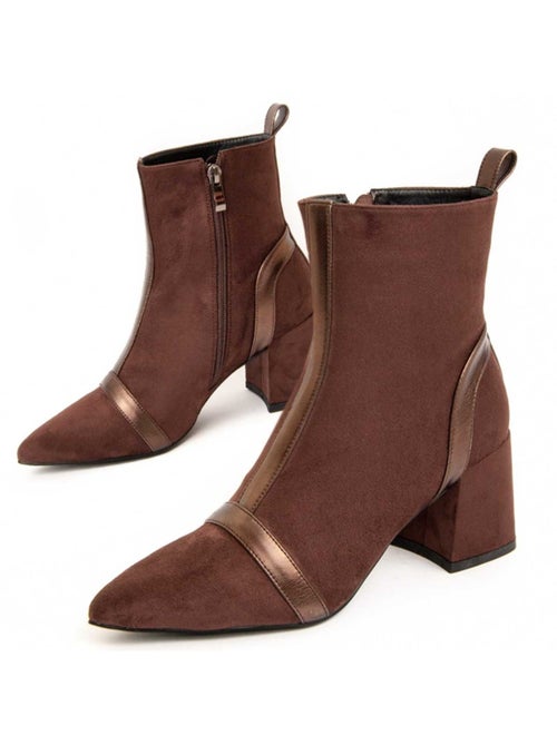 Stivaletto Con Tacco Materiale Sintetico E Tessile Montevita - Kiabi