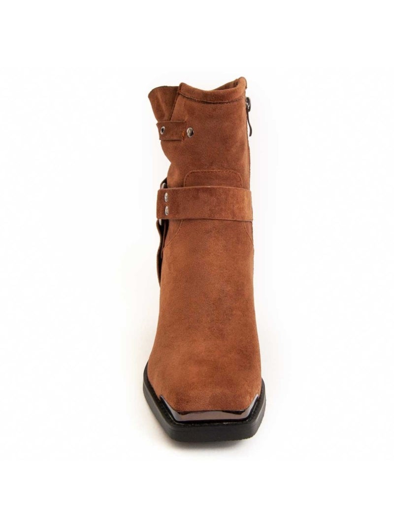 Stivaletto Con Tacco Materiale Sintetico E Tessile Montevita Marrone - Kiabi