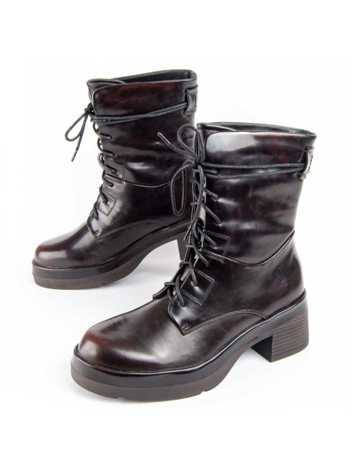 Stivaletto Con Tacco Materiale Sintetico E Tessile Montevita - Kiabi