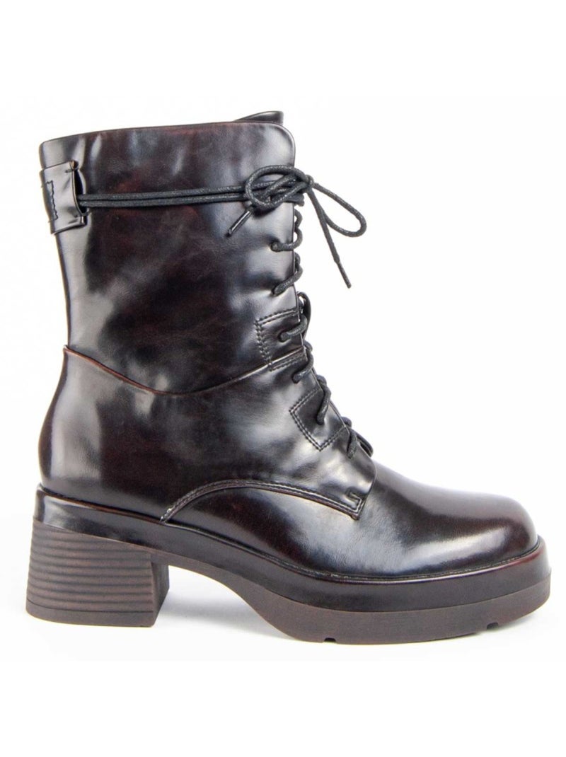 Stivaletto Con Tacco Materiale Sintetico E Tessile Montevita Marrone - Kiabi