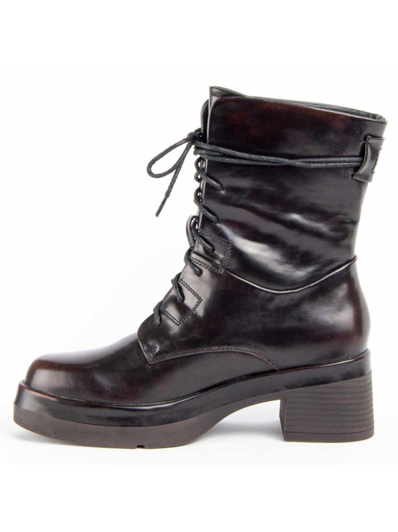 Stivaletto Con Tacco Materiale Sintetico E Tessile Montevita Marrone - Kiabi