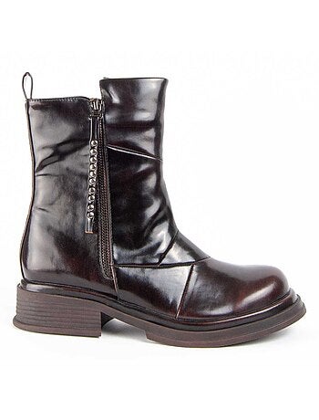 Stivaletto Con Tacco Materiale Sintetico E Tessile Montevita