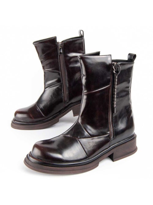 Stivaletto Con Tacco Materiale Sintetico E Tessile Montevita - Kiabi