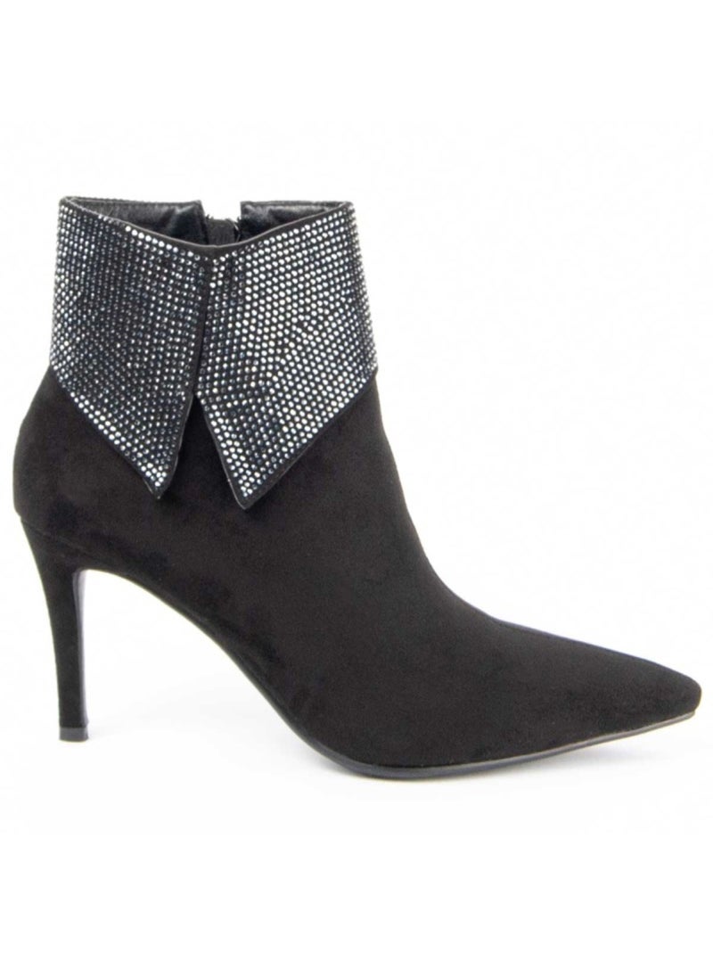 Stivaletto Con Tacco Materiale Sintetico E Tessile Montevita Nero - Kiabi