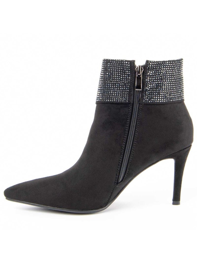 Stivaletto Con Tacco Materiale Sintetico E Tessile Montevita Nero - Kiabi