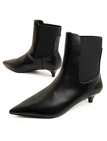 Stivaletto Con Tacco Materiale Sintetico E Tessile Montevita