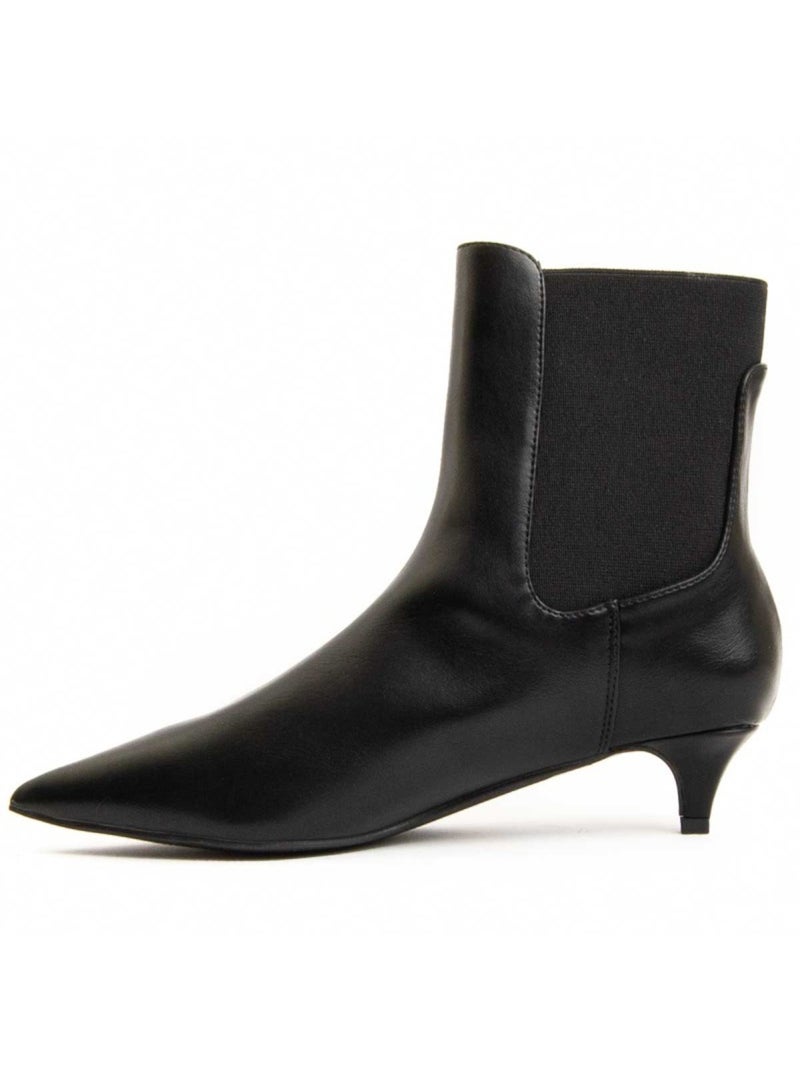 Stivaletto Con Tacco Materiale Sintetico E Tessile Montevita Nero - Kiabi