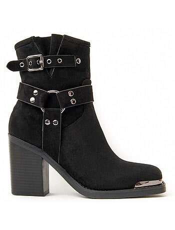 Stivaletto Con Tacco Materiale Sintetico E Tessile Montevita
