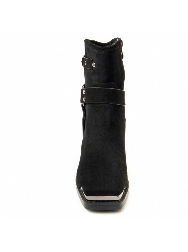 Stivaletto Con Tacco Materiale Sintetico E Tessile Montevita Nero - Kiabi