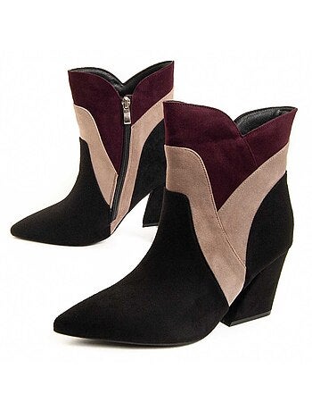 Stivaletto Con Tacco Materiale Sintetico E Tessile Montevita