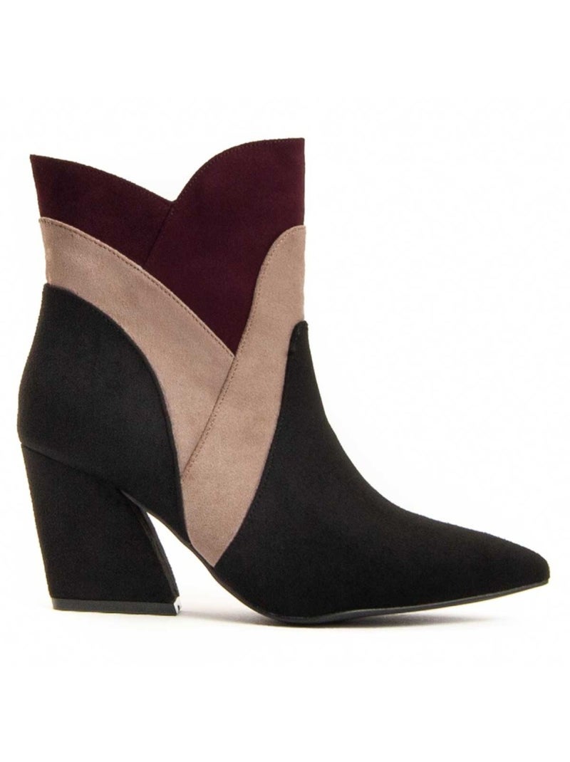 Stivaletto Con Tacco Materiale Sintetico E Tessile Montevita Nero - Kiabi