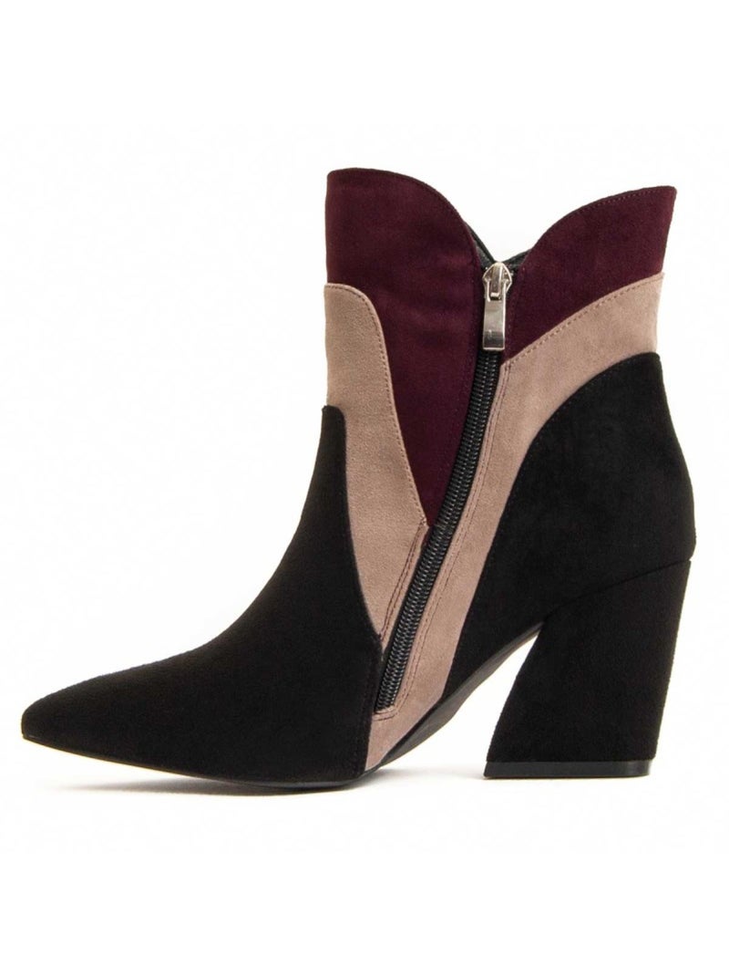 Stivaletto Con Tacco Materiale Sintetico E Tessile Montevita Nero - Kiabi