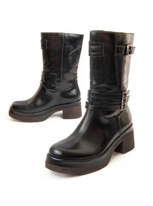 Stivaletto Con Tacco Materiale Sintetico E Tessile Montevita - Kiabi