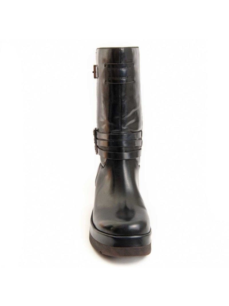 Stivaletto Con Tacco Materiale Sintetico E Tessile Montevita Nero - Kiabi